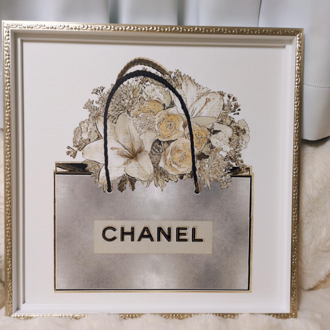 アートパネル シャネル CHANEL Mサイズ オマージュ シルバー