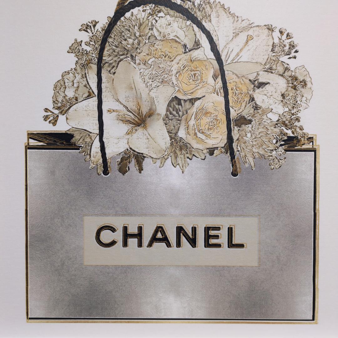 アートパネル シャネル CHANEL Mサイズ オマージュ シルバー