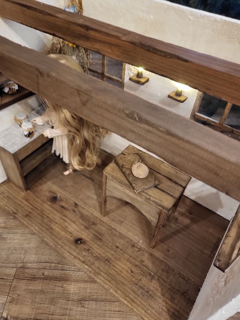 背景ボード　ミニチュアハウス　ドールハウス　アンティーク　ブライス　1/6サイズ