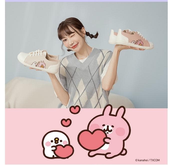 カナヘイの小動物 スイートハニー レザー レースアップ カジュアルシューズ