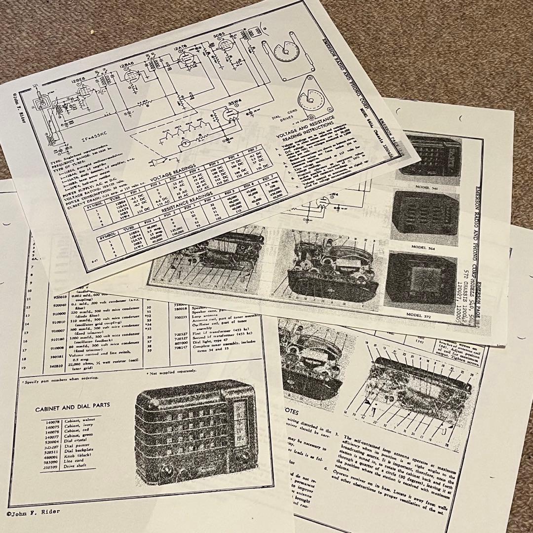 【真空管式ラジオ】Emerson エマーソン 540 小さい