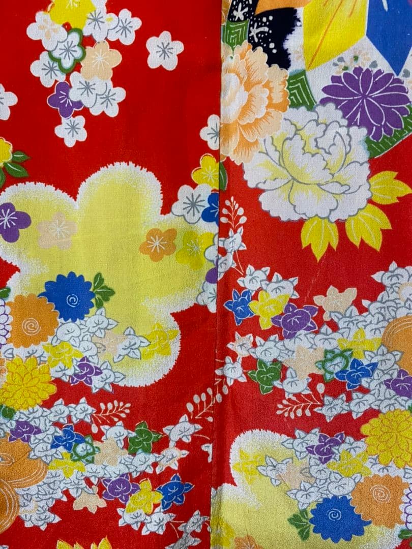 No.93正絹アンティーク子供着物着丈121.5センチ裄丈60センチ