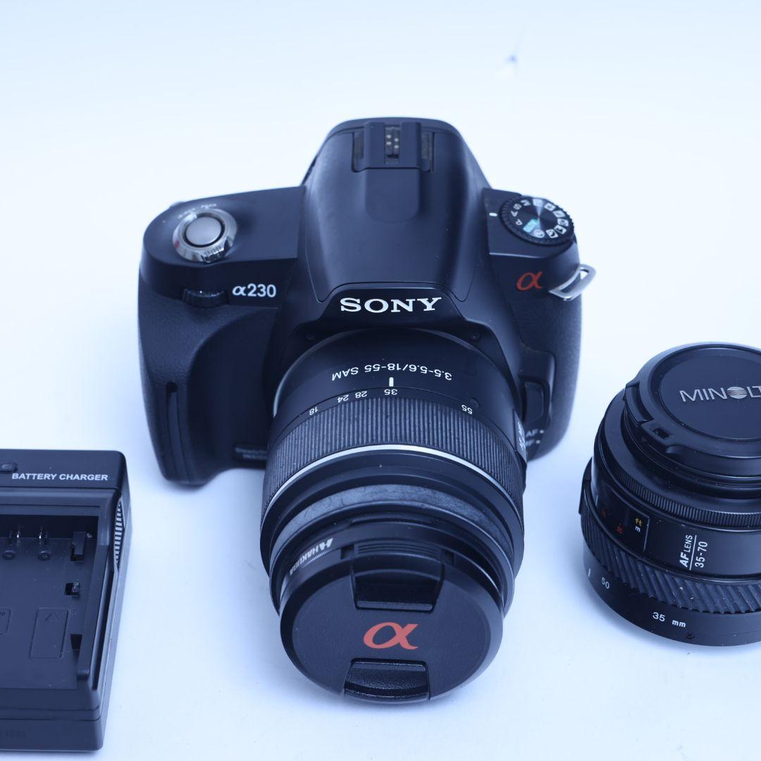 SONY 一眼レフデジタルカメラ 電池 充電器 標準レンズ付 α230