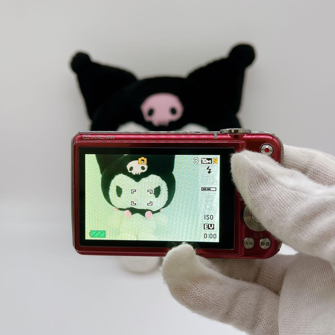 【美品】CASIOEXILM CARD EX-S10オールド コンデジ レッド