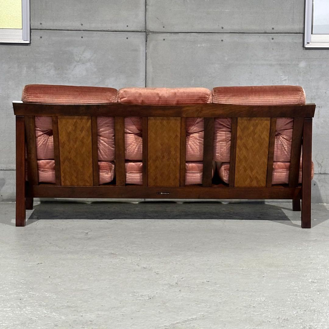 ★80年代★ モリシゲ 応接ソファ 3人掛け｜昭和レトロ 和モダン｜高級旅館仕様