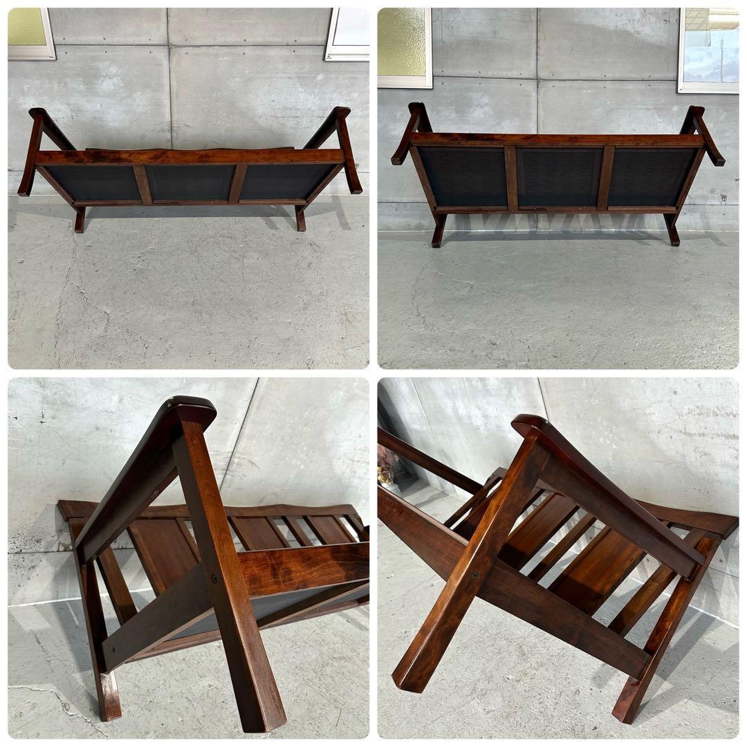 ★80年代★ モリシゲ 応接ソファ 3人掛け｜昭和レトロ 和モダン｜高級旅館仕様