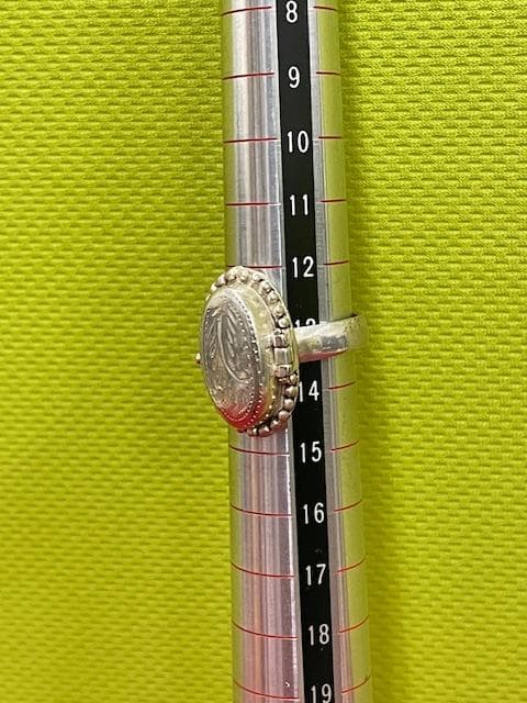 シルバー925 ロケットリング 13号 エスニック ヴィンテージ 彫金 即日配送