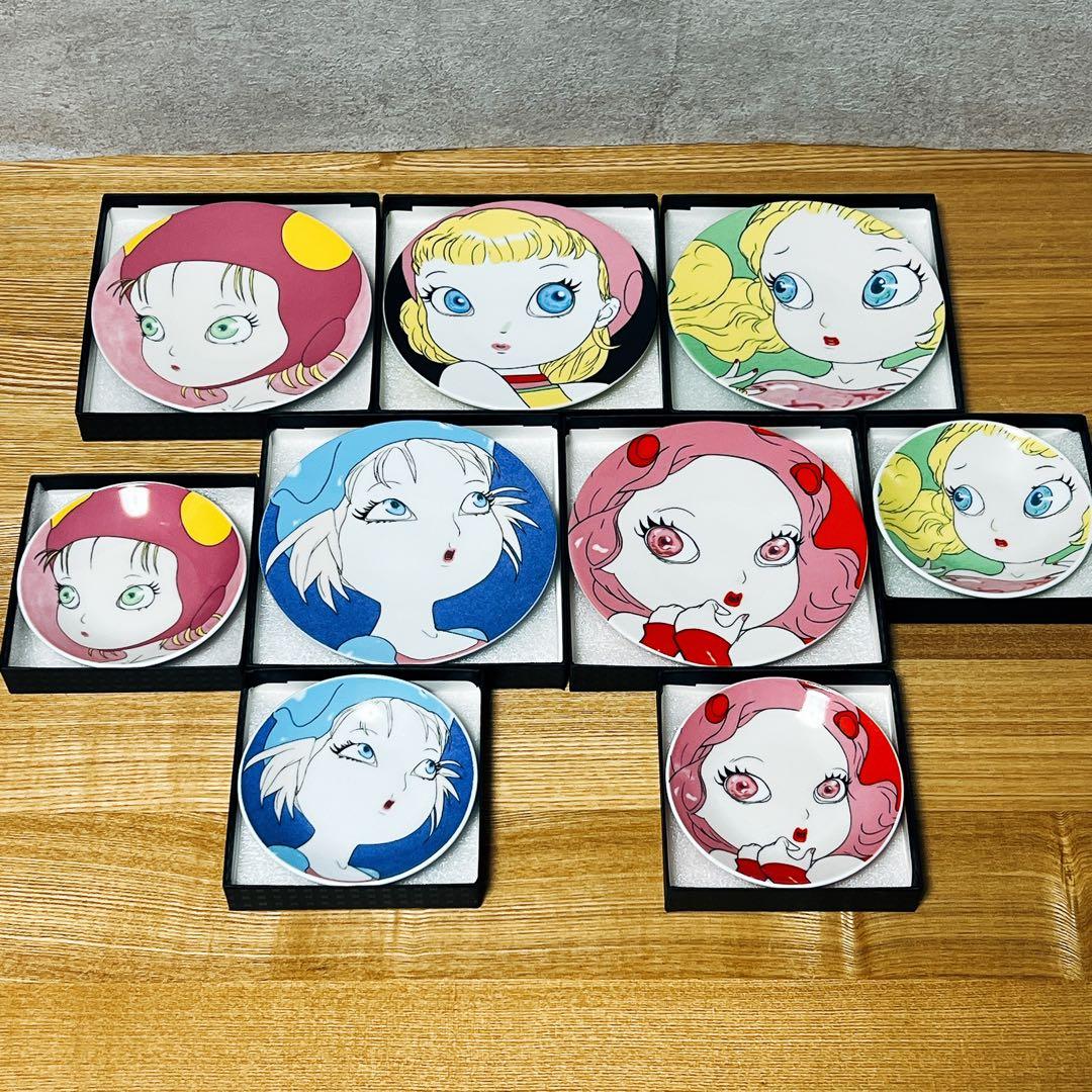 【超希少】天野喜孝 CANDY GIRL プレート 皿 9枚 豪華セット 伊勢丹