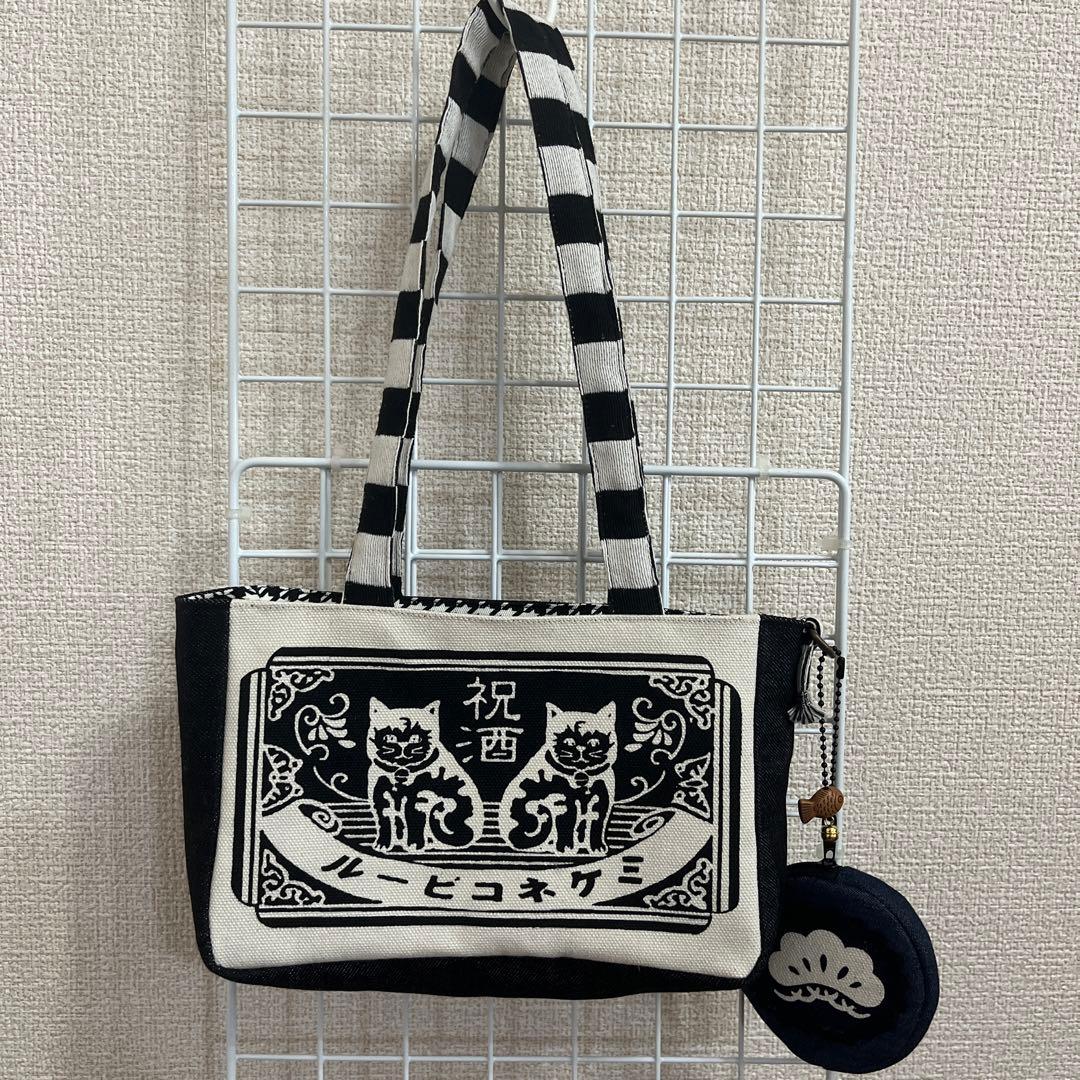 bigサイズ　トートバッグ　花バッグ　大容量　和柄　和装　エコバッグ　花袋