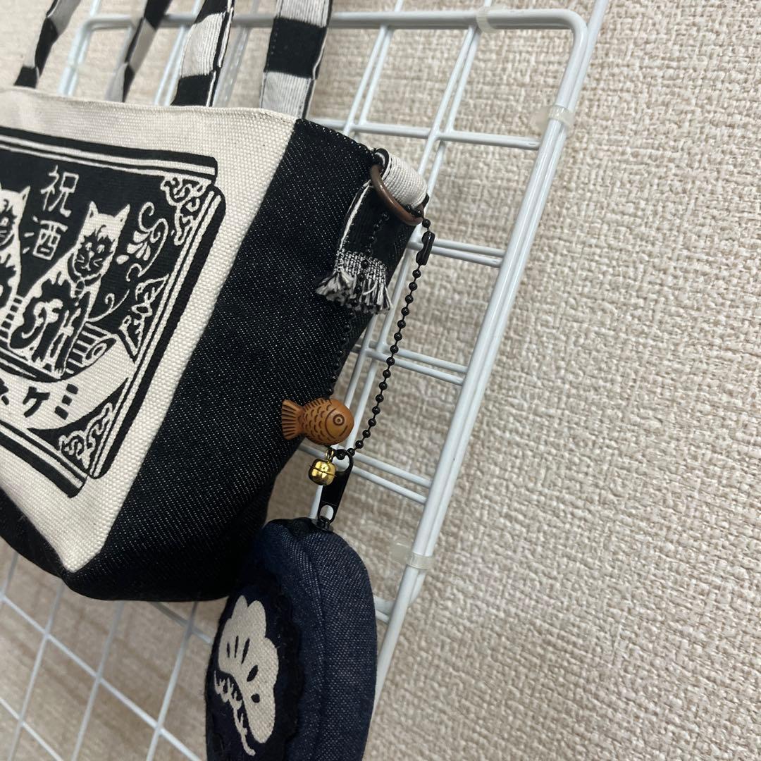 bigサイズ　トートバッグ　花バッグ　大容量　和柄　和装　エコバッグ　花袋