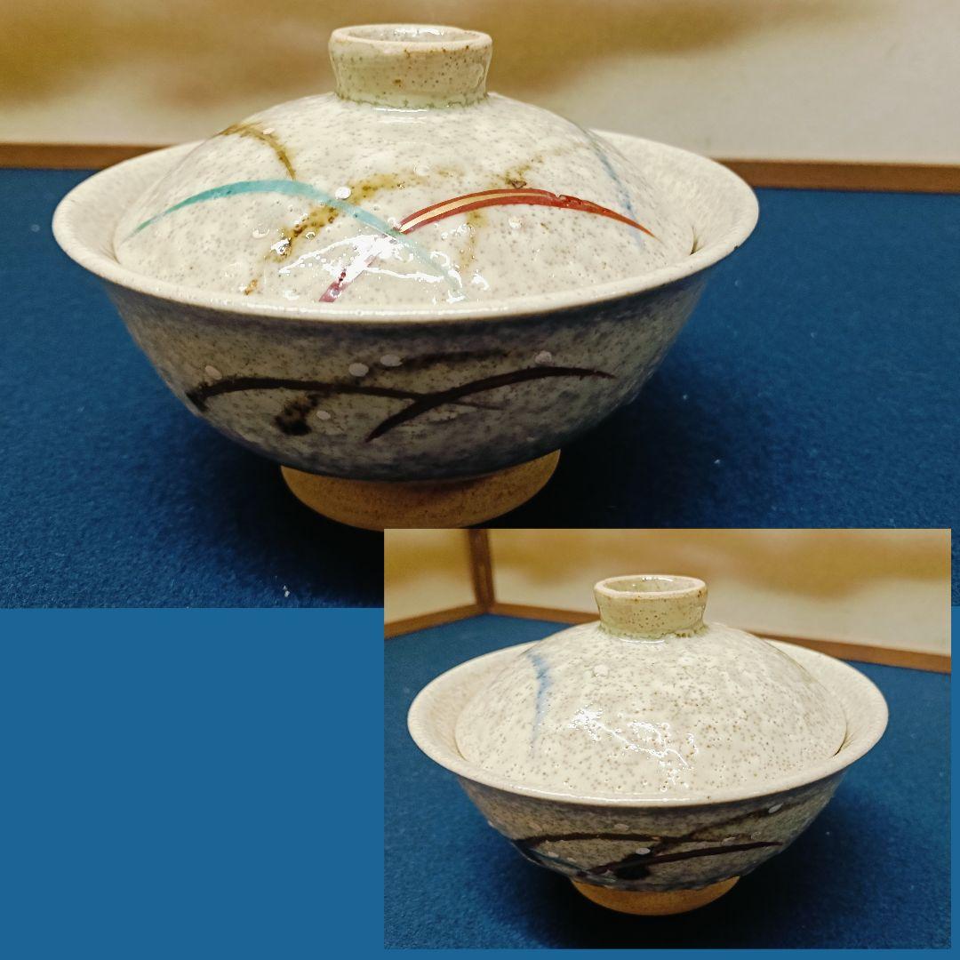 AL69 向附 向付 銘有 蓋付向附五客 蓋付茶碗 懐石 会席 茶懐石共箱