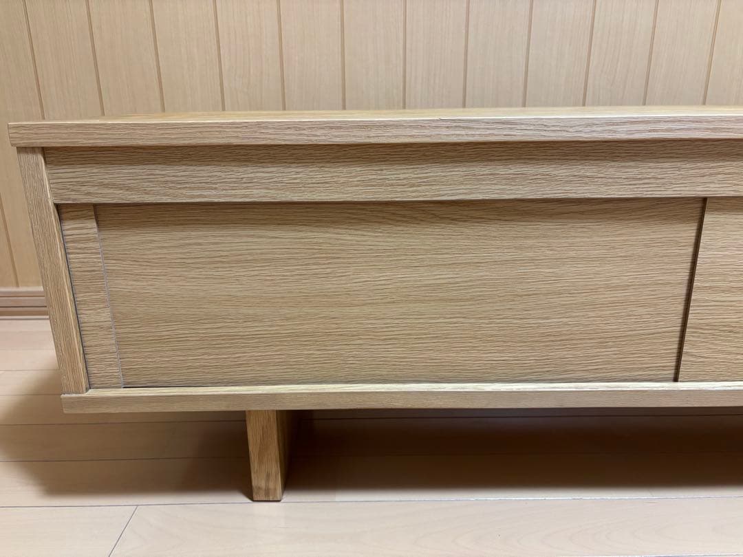 無印良品 オーク材AVラック 薄型(引戸)