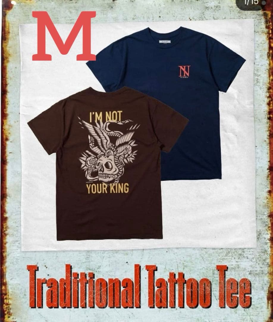 THE BONEZ Traditional Tattoo T ブラウン　Mサイズ
