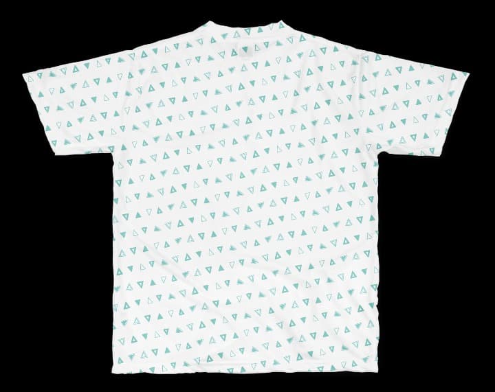 さんかく柄フルグラフィックTシャツ