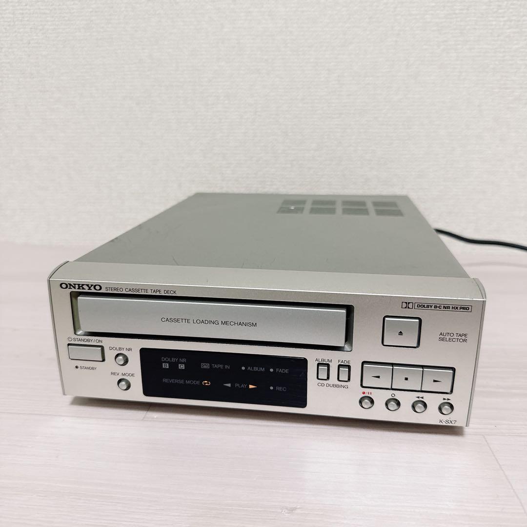 2374【日本製】ONKYO K-SX7 オートリバースカセットデッキプレーヤー