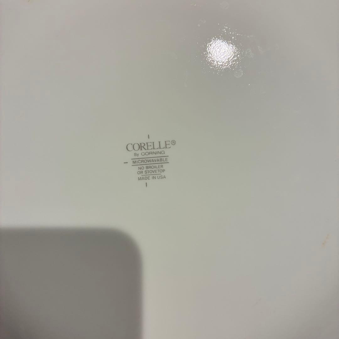 Corelle 大皿　花柄　リーフ柄　各4枚　8枚まとめ売り