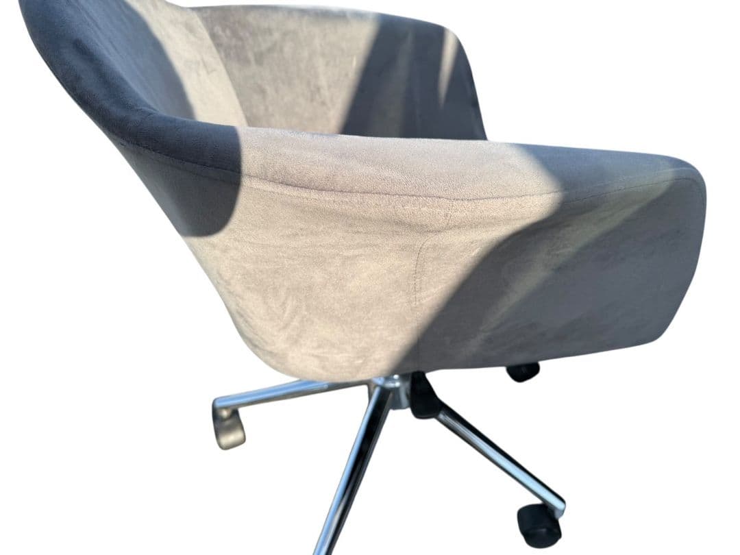 LOWYA オフィスチェア ベロア調 キャスター