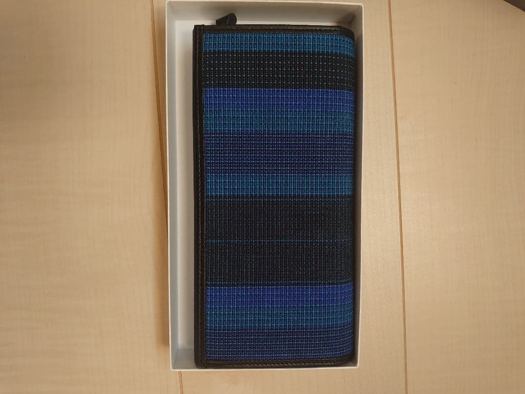 八重山ミンサー織　あずみ屋　長財布　藍