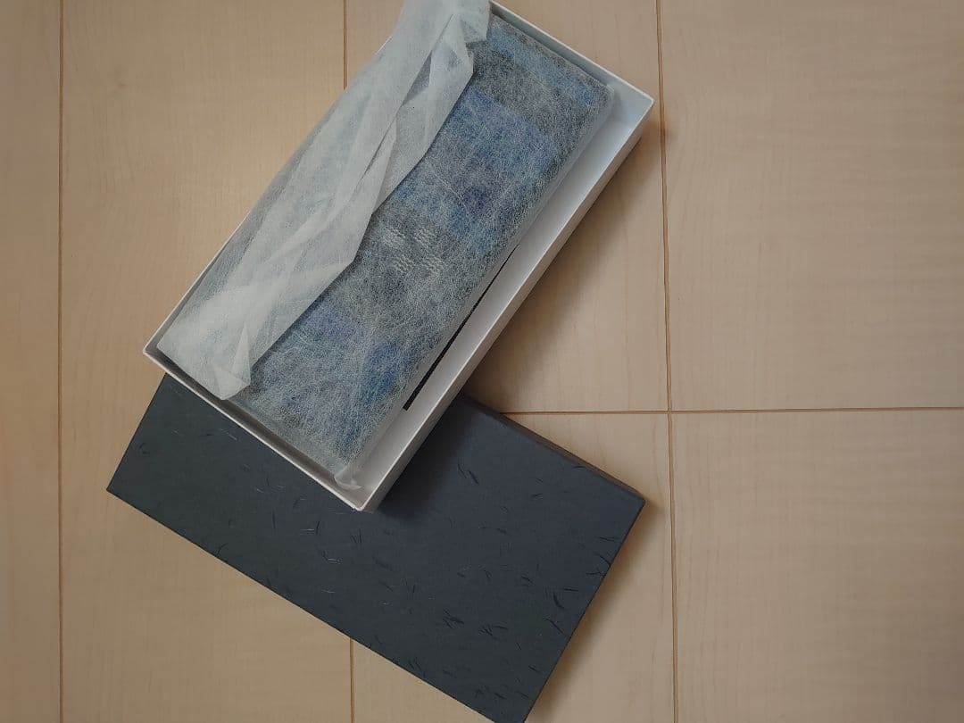 八重山ミンサー織　あずみ屋　長財布　藍