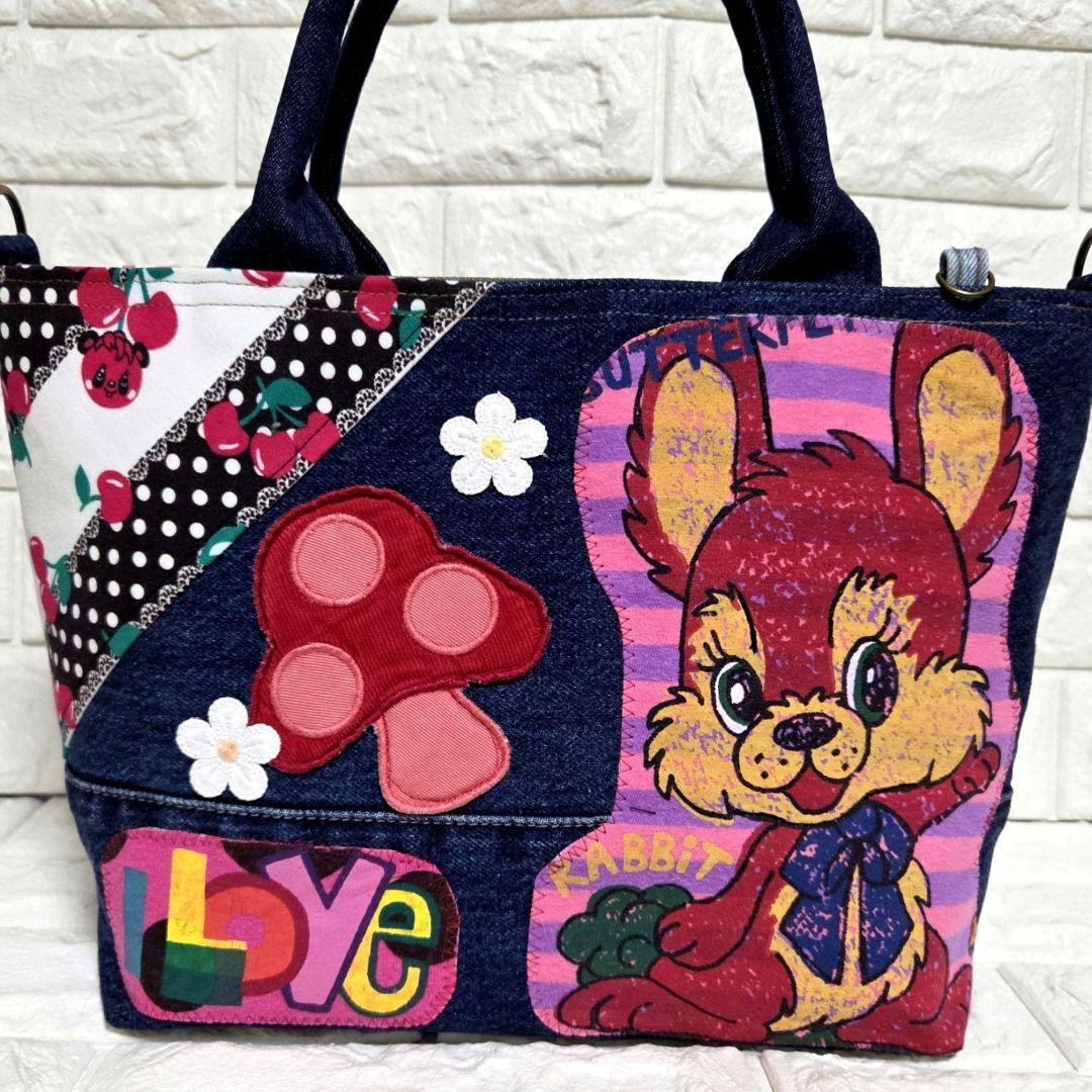 950 デニム＊リメイク＊バッグ＊トートバッグ