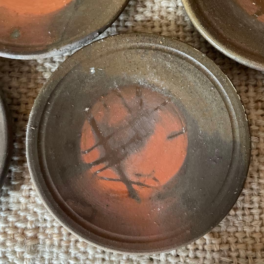 備前焼　菓子皿　5枚セット 西垣邦雄さん作