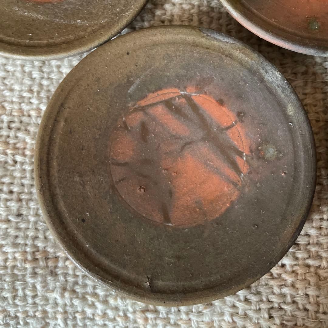 備前焼　菓子皿　5枚セット 西垣邦雄さん作