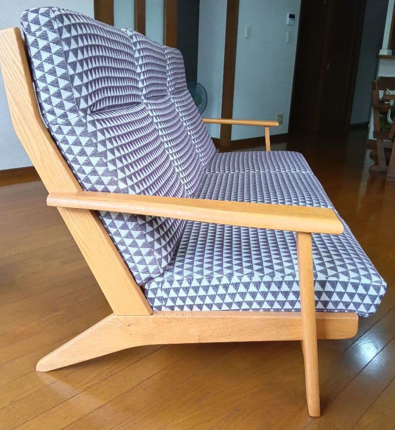 【引取限定・名古屋市】NAGANO ナガノ 3人掛ソファ＋スツー