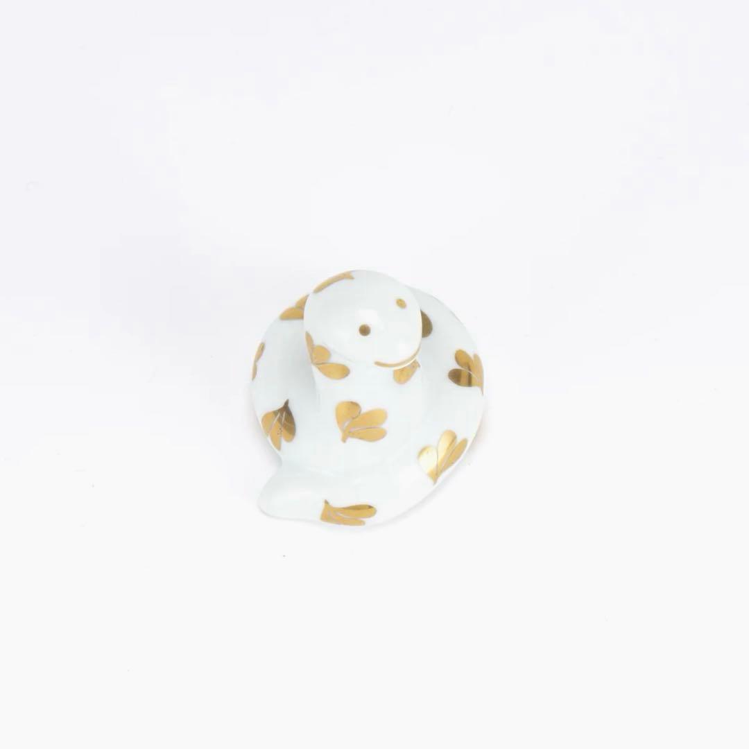 Lisa Larson リサラーソン『ここからつづくへび（きらり）』桐箱入り