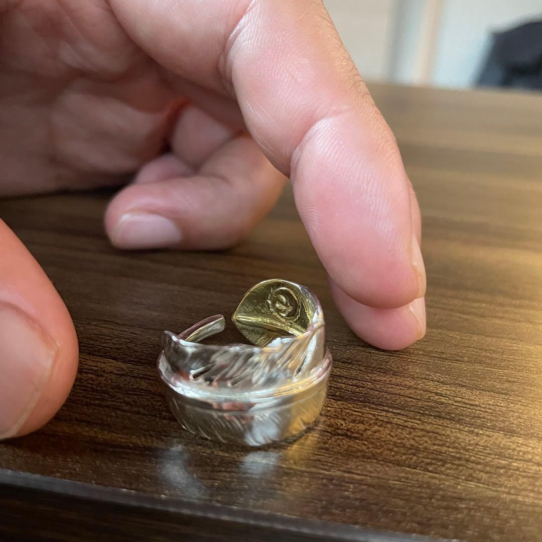 先金 フェザー リング 指輪 アクセサリー ハンドメイド ノーブランド