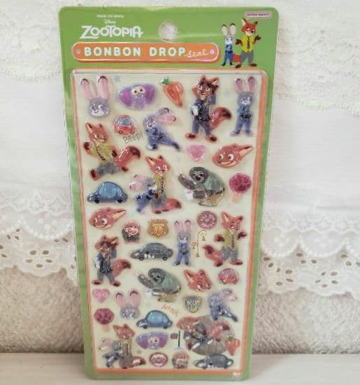 ☺️新品・未開封☺️★サンスター文具★Disney★ボンボンドロップシール★3点