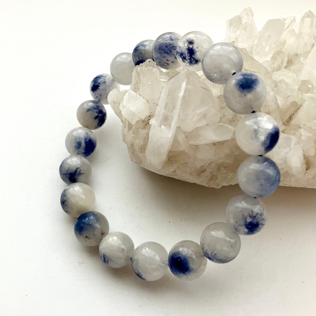 天然石 デュモルチェライトインクォーツ ブレスレット (大)