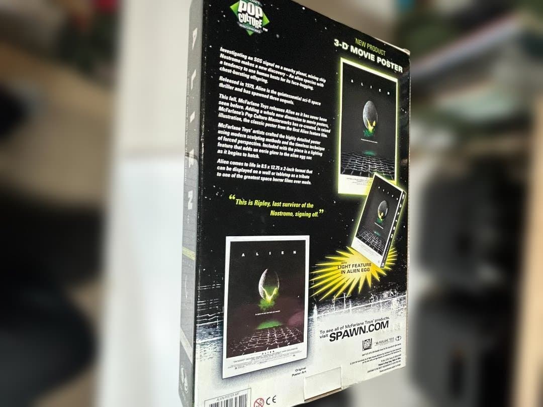 【希少・貴重 塗装済完成品・未開封新品・廃盤】ギーガー映画エイリアン3Ｄポスター