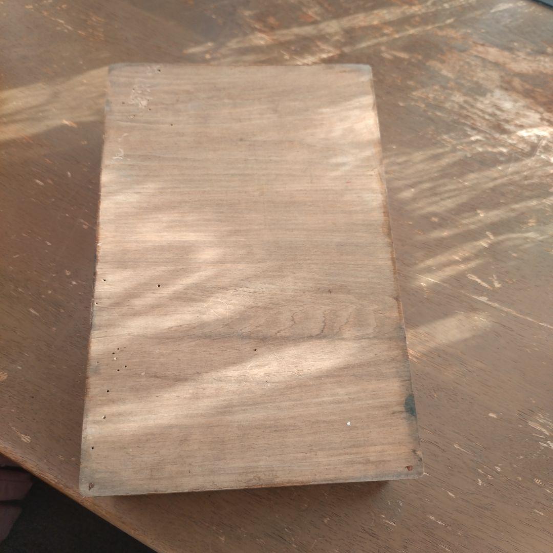 アンティーク　蛇腹ケース　硯入れ　木製トレー　シャッターケース