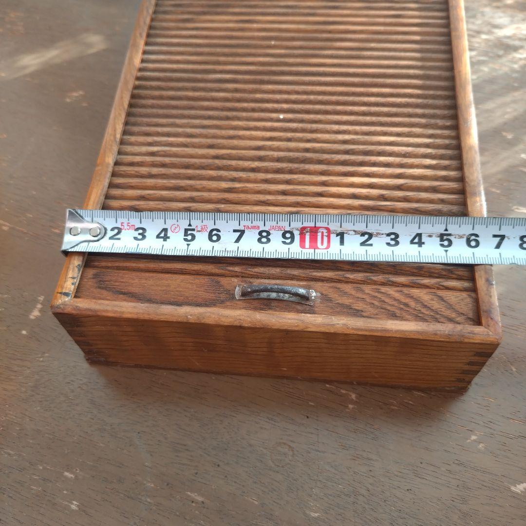 アンティーク　蛇腹ケース　硯入れ　木製トレー　シャッターケース