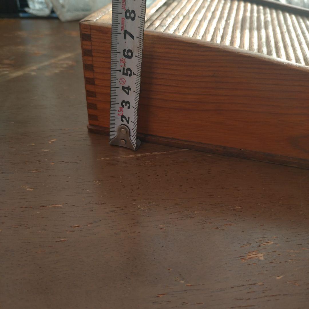 アンティーク　蛇腹ケース　硯入れ　木製トレー　シャッターケース