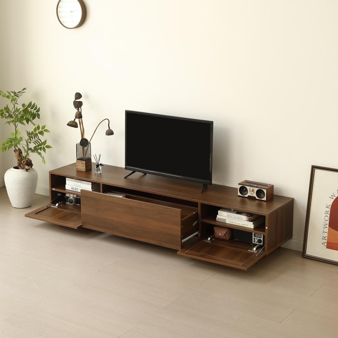 テレビ台 ローボード 収納 テレビボード【W180cm】 大容量 BROWN