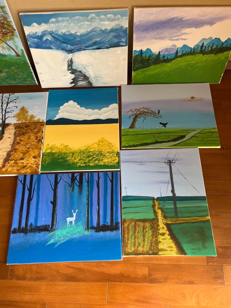 風景画セット 富士山と桜の絵 11点セット