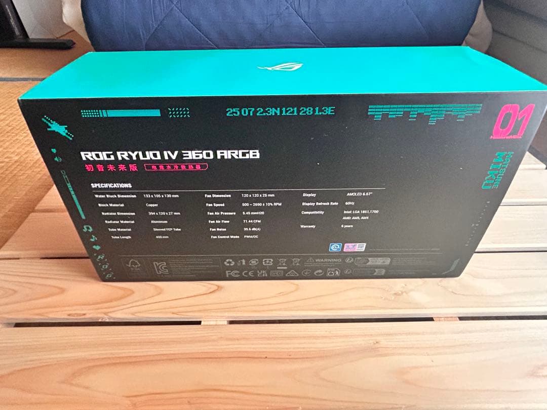 ROG RYUO IV 360 ARGB 初音ミクコラボ 大陸版