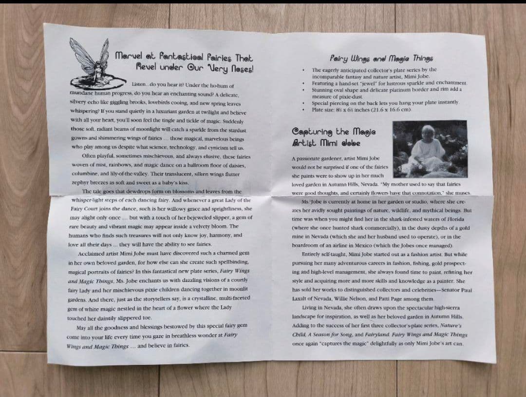 妖精 プレート フラワーフェアリー 花の妖精 陶器 飾り皿 プレート 置物