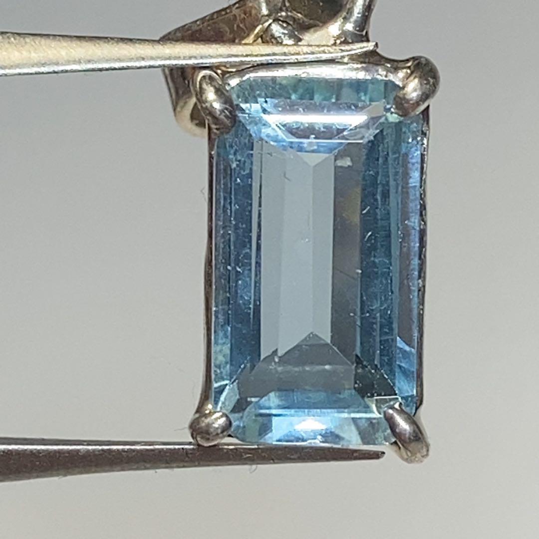 【天然アクアマリン】ペンダントトップアクセサリー高品質2.0ct2744