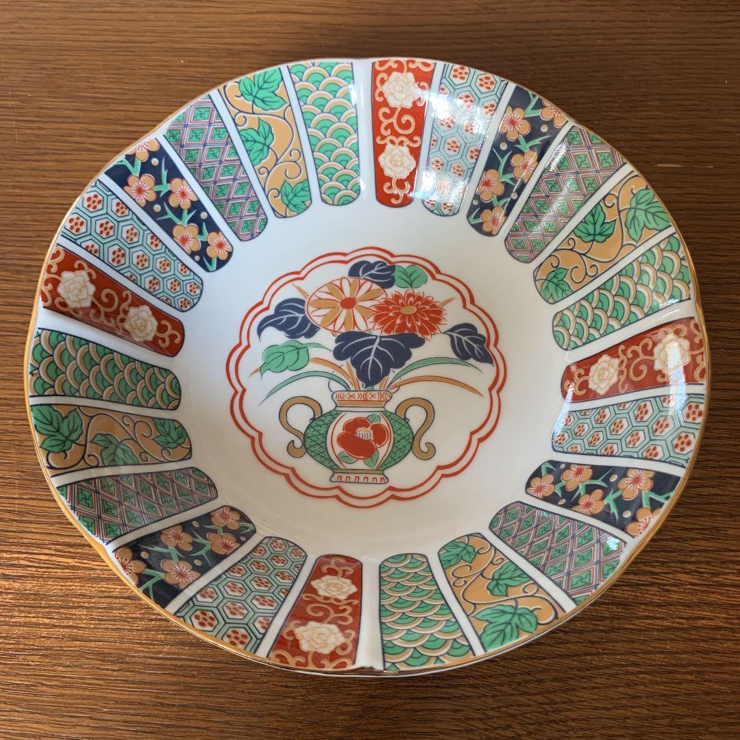 有田焼 陶扇 大皿 深皿 絵皿 骨董