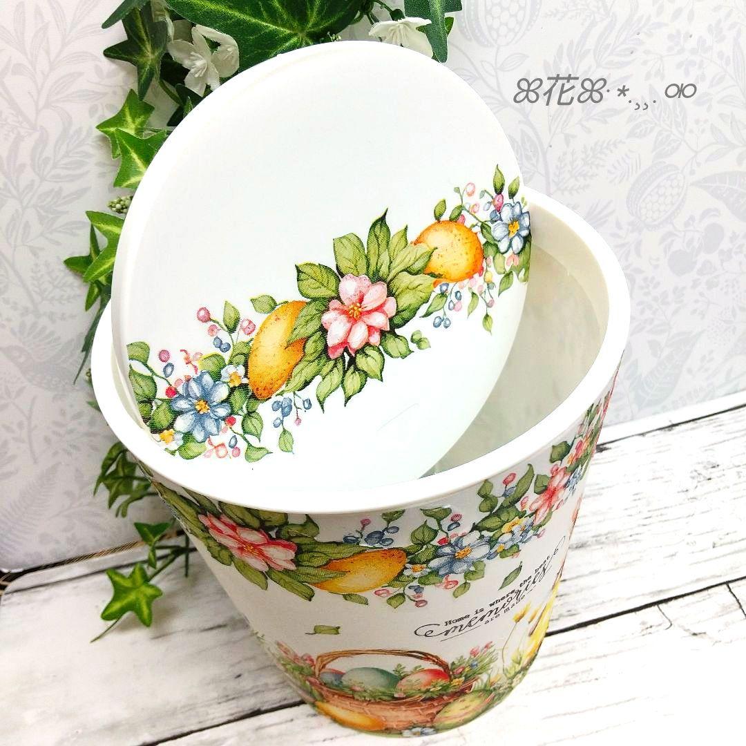 デコパージュꔛ‬ꕤスイングBOX♡小物入れ♡インテリア雑貨♡ゴミ箱♡ガーデニング