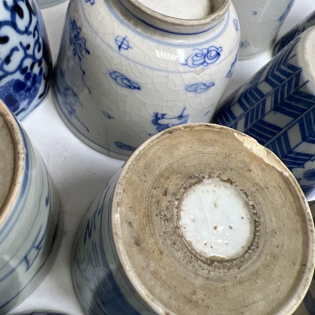 古伊万里　染付蕎麦猪口多数24点　東Y8-0303④