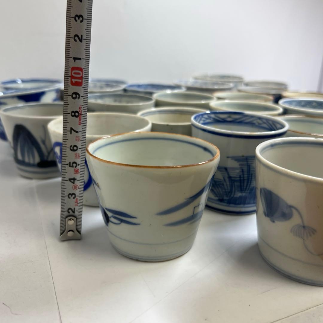 古伊万里　染付蕎麦猪口多数24点　東Y8-0303④