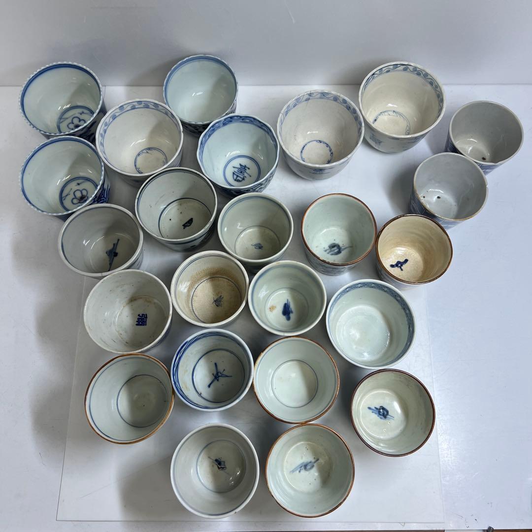 古伊万里　染付蕎麦猪口多数24点　東Y8-0303④