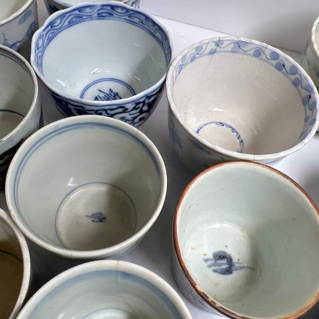 古伊万里　染付蕎麦猪口多数24点　東Y8-0303④