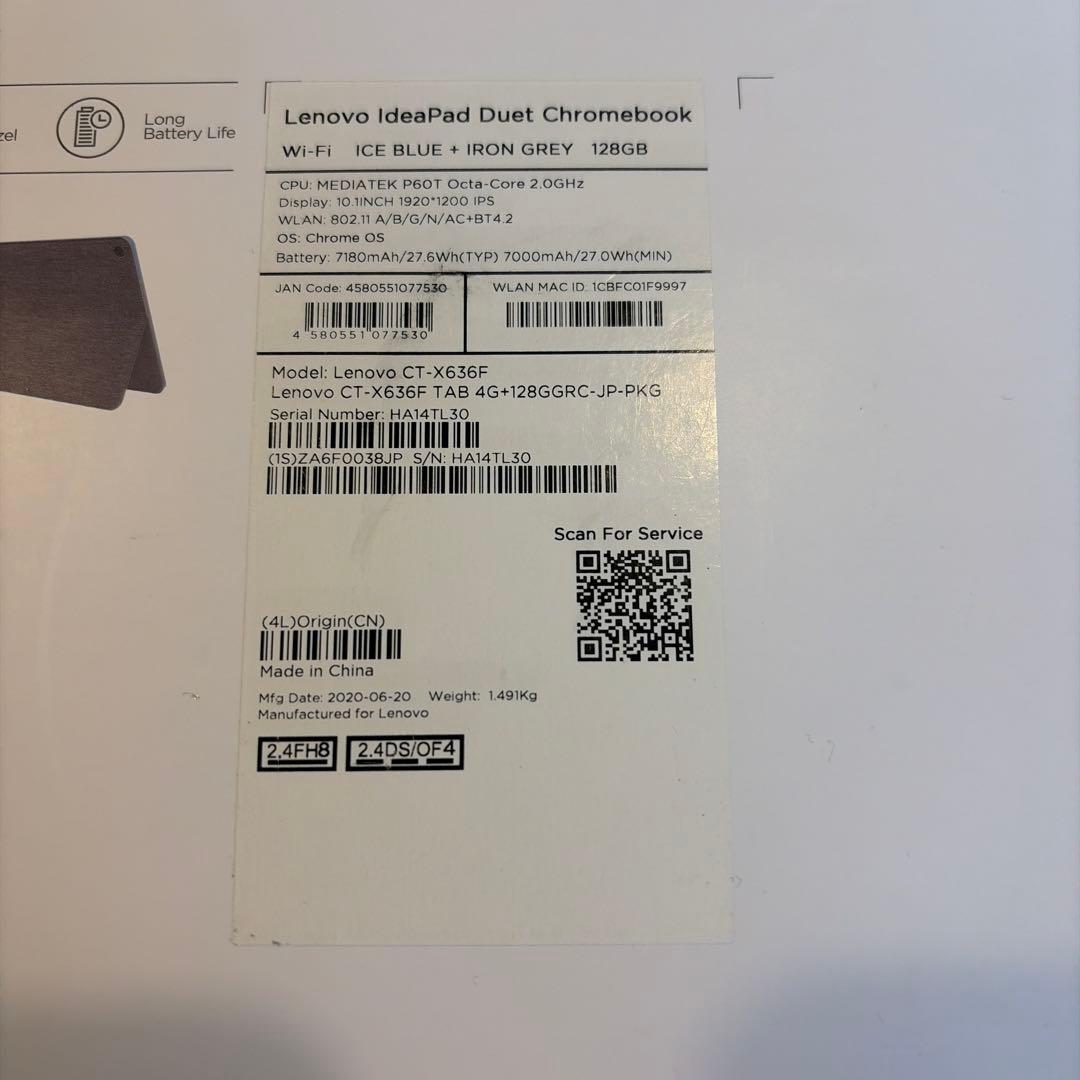 Chromebook本体 Lenovo Chromebook Duet Chromebook