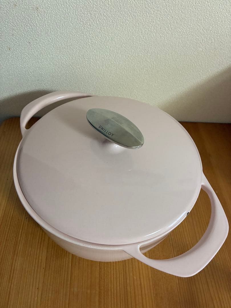UNILLOY/ユニロイ 鋳物ホーロー鍋 20cm キャセロール 深型 ピンク