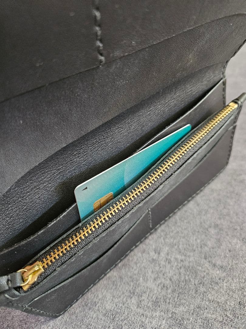 スタッズ本革長財布 ハンドメイド