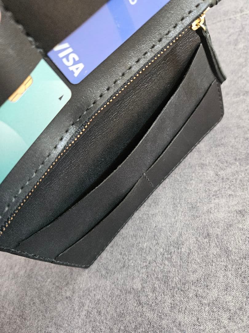 スタッズ本革長財布 ハンドメイド